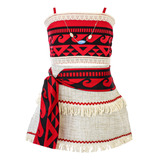 Vestido Fantasia Infantil Moana Haviana Luxo Com Colar