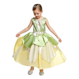 Vestido Fantasia Infantil Princesa Verde Sapo Tiana Menina