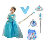 Vestido Fantasia Infantil Rainha Elsa Frozen