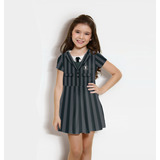 Vestido Fantasia Infantil Wandinha Pronta Entrega