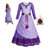 Vestido Fantasia Luxo Princesa Asha Infantil