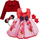 Vestido Fantasia Minnie Vermelho Bolero E