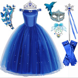 Vestido Fantasia Princesa Cinderela Menina Festa