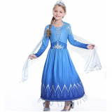 Vestido Fantasia Princesa Frozen 2 Filme Novo Elsa 2 Premium