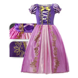 Vestido Fantasia Princesa Infantil Rapunzel