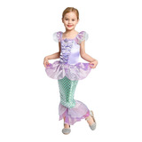 Vestido Fantasia Princesas Infantil Ariel (pequena