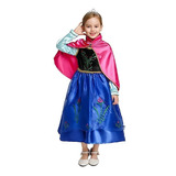 Vestido Fantasia Princesas Infantil Frozen Ana