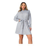 Vestido Feminino Lanzinha Poncho Amarrar Manga