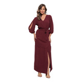 Vestido Feminino Longo Casamento Lindo Tres Saias Premium