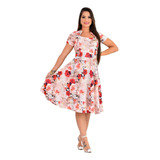 Vestido Feminino Moda Evangélica Cristã Midi Boneca Rodado