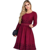 Vestido Feminino Moda Evangélica Midi Boneca Rodado Festa Princesa Social Casamento Madrinha Barato Promoção