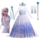 Vestido Feminino Princess Elsa Party Dress