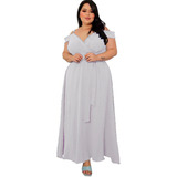 Vestido Festa Feminino Plus Size Veste