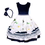 Vestido Festa Infantil Floral Luxo Daminha