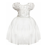 Vestido Festa Infantil Formatura Branco Daminha Casamento