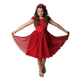 Vestido Festa Infanto Juvenil Vermelho Luxo Casamento
