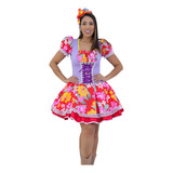 Vestido Festa Junina Rodado Caipira Adulto Anita