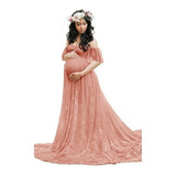 Vestido Festa Longo De Renda Para Ensaio Fotográfico Grávida