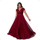 Vestido Festa Longo Rose - Madrinha, Formatura Maravilhoso