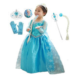 Vestido Frozen Elsa Infantil Fantasia Disney Princesa