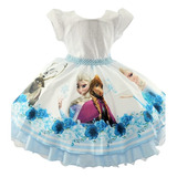 Vestido Frozen Infantil Luxo Festa Aniversário Meninas