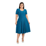 Vestido Godê Midi Moda Evangélica Lançamento Cinto Brinde