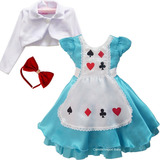 Vestido Infantil Alice No País Das