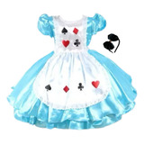 Vestido Infantil Alice No País Das Maravilhas festa fantasia