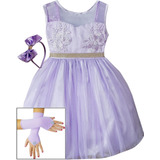 Vestido Infantil Ano Novo Reveillon Formatura Com Kit
