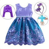 Vestido Infantil Ariel Pequena Sereia Luxo