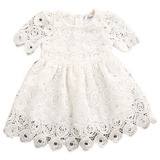 Vestido Infantil Batizado Menina Festa Renda Pronta Entrega
