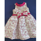 Vestido Infantil Bordado Com Flores Rosa Festa Casamento