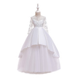 Vestido Infantil De Estilo Europeu Lace Girl Princess Dress