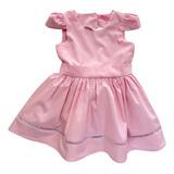 Vestido Infantil De Festa Rosa Confortável