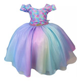 Vestido Infantil E Juvenil Sereia Fundo Do Mar