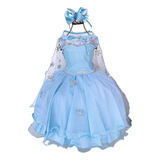 Vestido Infantil Elza Luxo Com Capa