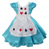 Vestido Infantil Festa Alice No País Das Maravilhas E Tiara