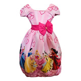 Vestido Infantil Festa Fantasia Temático Tema Princesas Luxo
