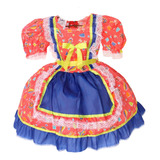 Vestido Infantil Festa Junina Julina Quadrilha