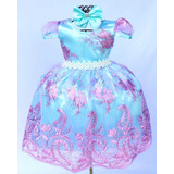 Vestido Infantil Festa Luxo Sereia Ariel