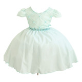 Vestido Infantil Festa Luxo Verde Clarinho Princesa