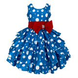 Vestido Infantil Galinha Pintadinha Azul C/