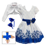 Vestido Infantil Juvenil Azul Princesa Formatura