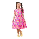 Vestido Infantil Juvenil Colorido Tie Dye - 4 Ao 14