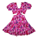Vestido Infantil Juvenil Primavera Verão Rodado Cropped