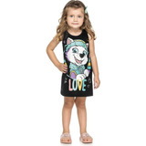 Vestido Infantil Loungewear Verão Everest, Preto