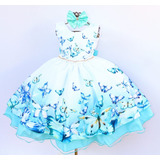 Vestido Infantil Luxo Aniversario Princesa Jardim