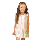 Vestido Infantil Menina Listrado Japonesinha Fantoni Tam1ao8