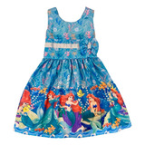 Vestido Infantil Menina Manguinha Tematico Personagem