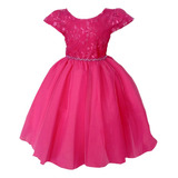 Vestido Infantil Menina Pink Luxo ,